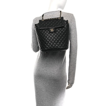 Chanel Lambskin Quilted Large Urban Spirit Backpack Black 2 of 10