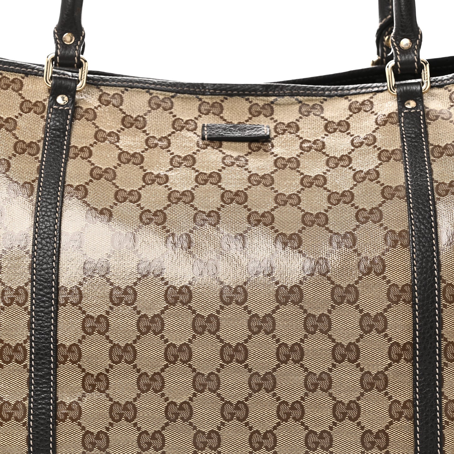 Crystal Monogram Large Joy Tote Beige Ebony Testa Di Moro
