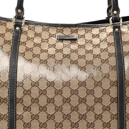 Gucci Crystal Monogram Large Joy Tote Beige Ebony Testa Di Moro 8 of 10