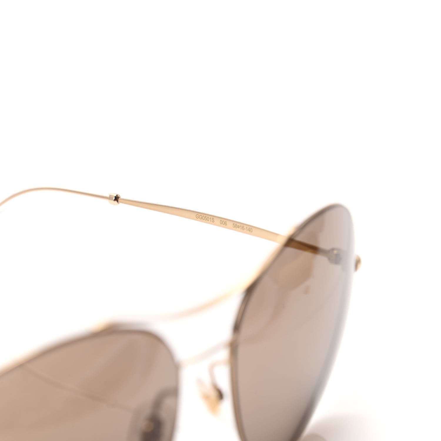 Gucci Aviator GG0501S Sunglasses Gold 6 of 8