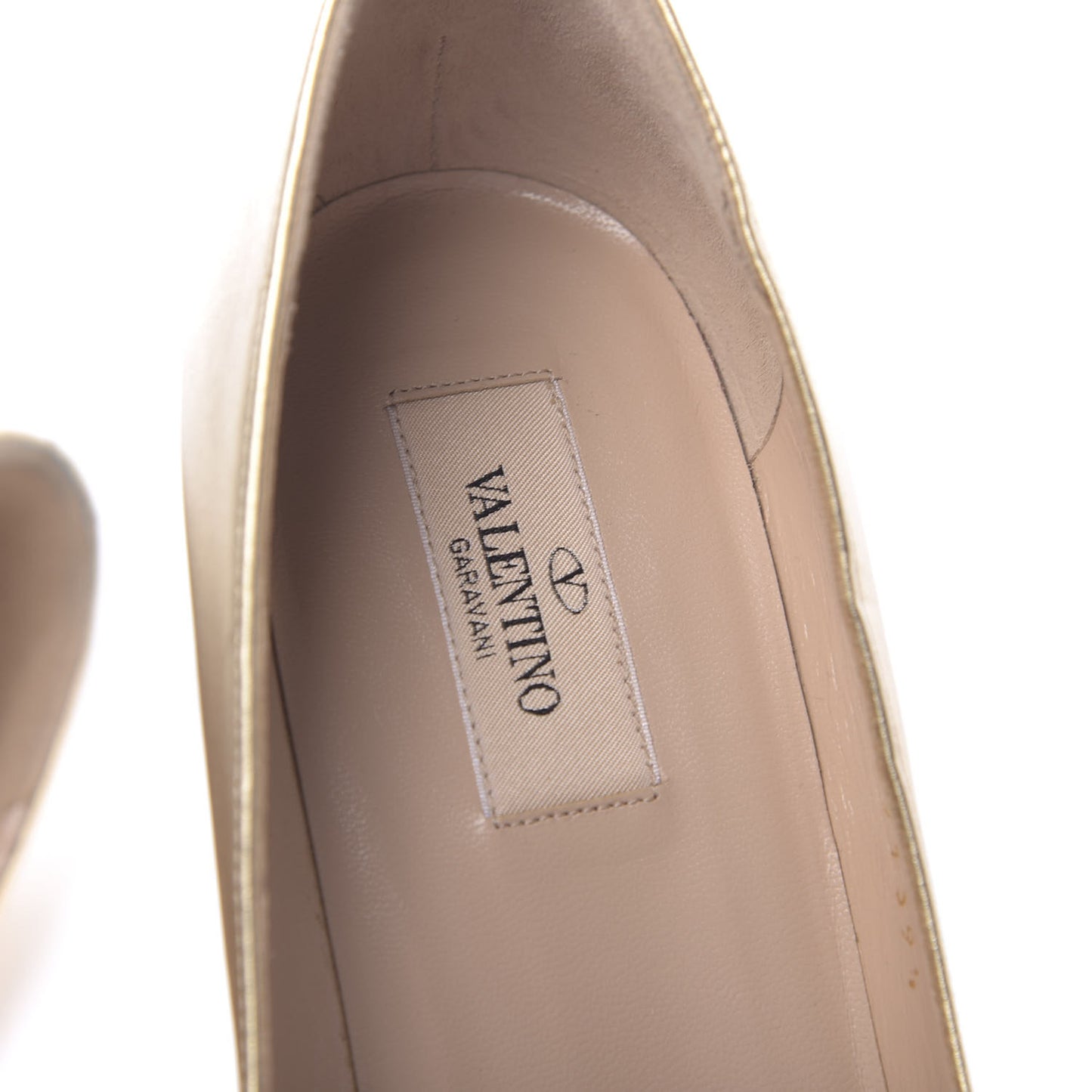 Metallic Nappa Rockstud New Plain 100mm Pumps 39.5 Gold