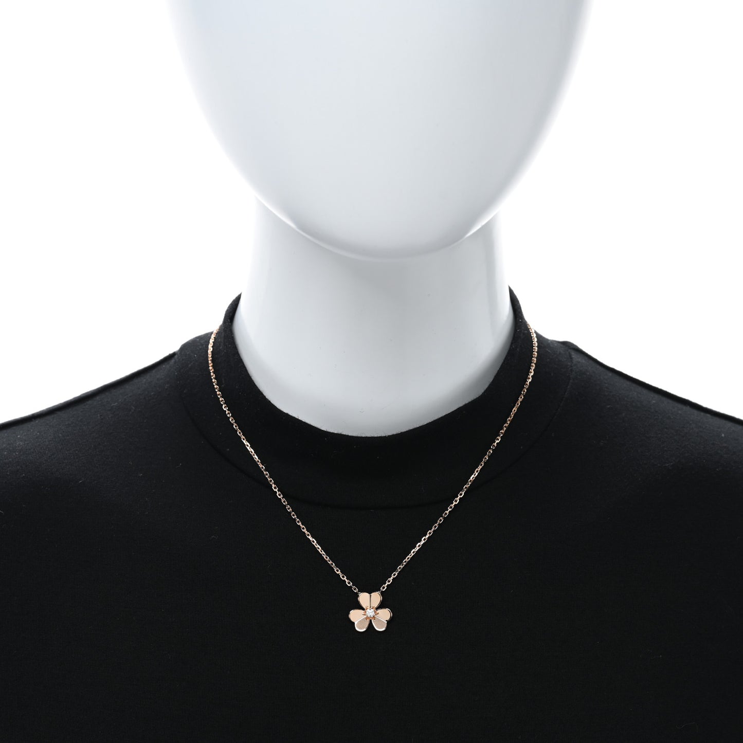18K Rose Gold Diamond Small Frivole Pendant Necklace
