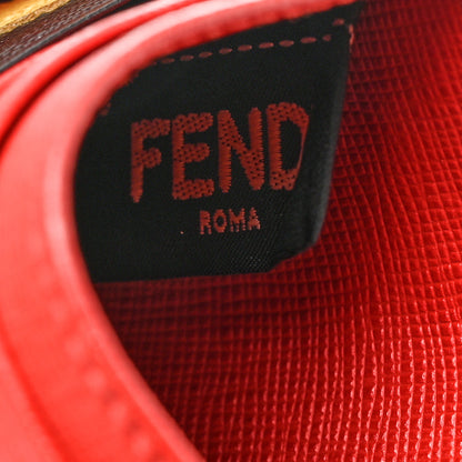 Fendi Vitello Elite Monster Eyes Inlay Card Holder Black Giallo Rosso 8 of 8