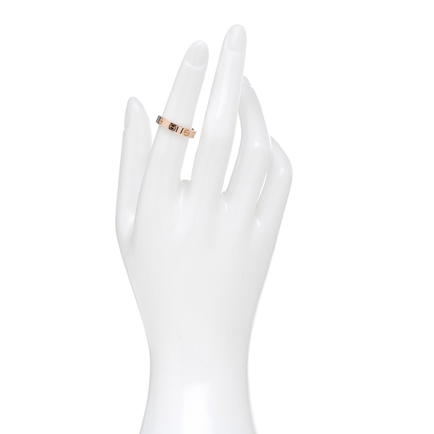 18K Pink Gold 3.5mm LOVE Wedding Band Ring 50 5.25