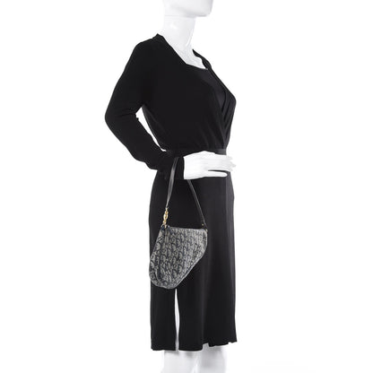 Christian Dior Monogram Mini Saddle Pochette Navy 2 of 8