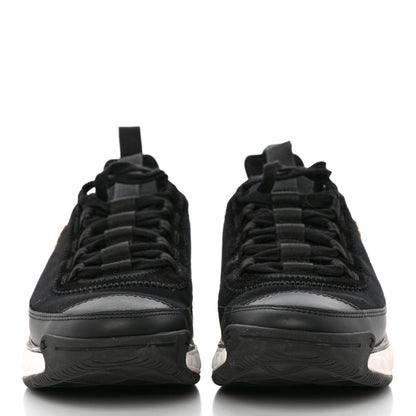 Chanel Velvet Calfskin Mixed Fibers CC Sneakers 37.5 Black 2 of 11