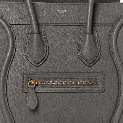 Celine Baby Drummed Calfskin Micro Luggage Kohl 8 of 10