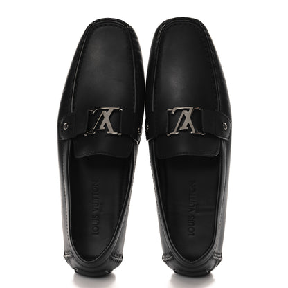 Louis Vuitton Calfskin Mens Monte Carlo Car Shoe Moccasin Loafers 10.5 Black 2 of 9