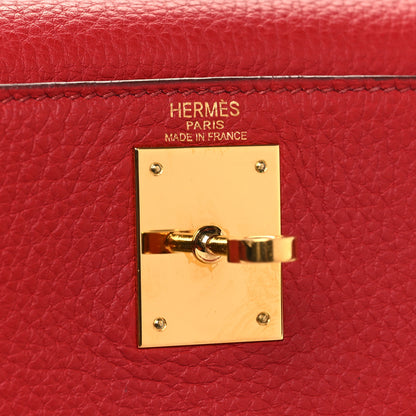 Hermes Taurillon Clemence Kelly Retourne 28 Rouge Vif 6 of 15