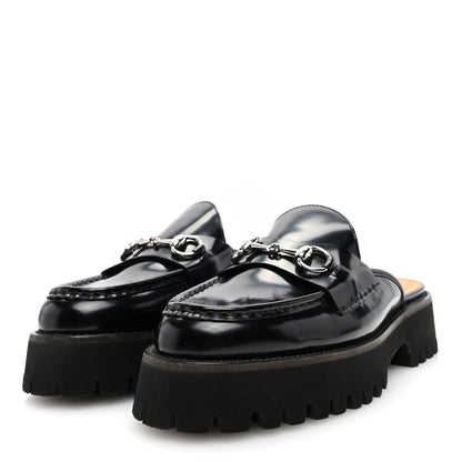 Gucci Magnum Calfskin Womens Horsebit Platform Mules 40.5 Black 2 of 7