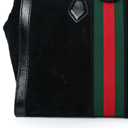 Gucci Suede Patent GG Web Medium Ophidia Tote Bag Black 18 of 18