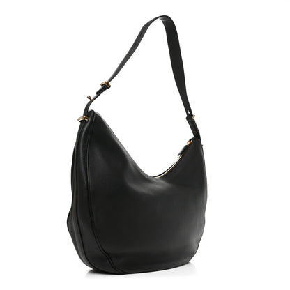 Prada Vitello Daino Medium Arque Shoulder Bag Black 2 of 8
