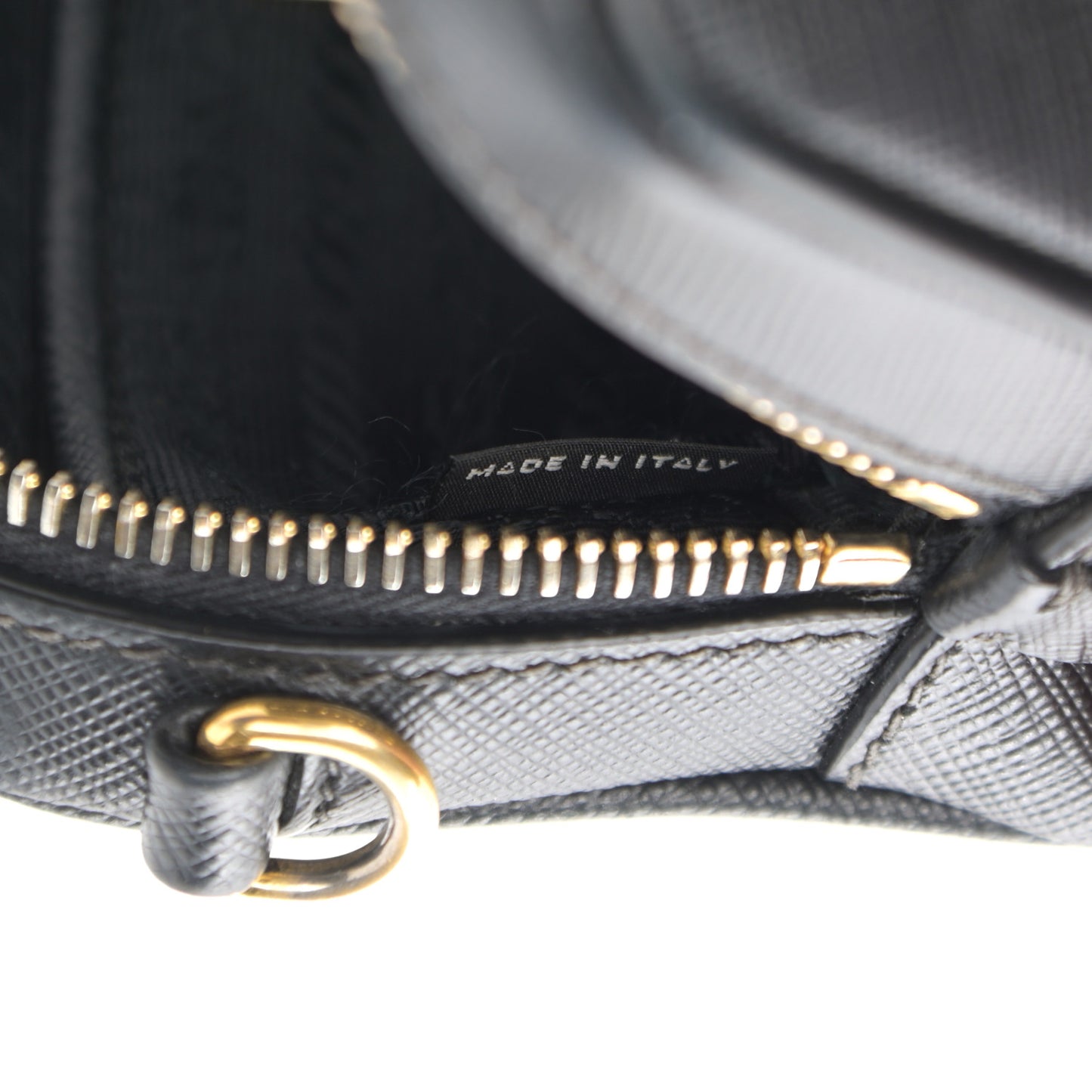 Saffiano Mini Camera Crossbody Bag Black