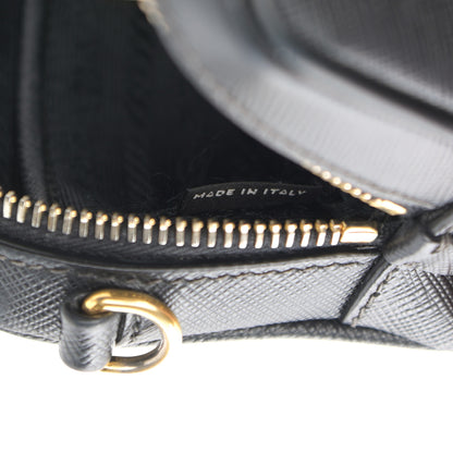 Prada Saffiano Mini Camera Crossbody Bag Black 7 of 10