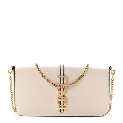 Fendi Vitello Grace Matte Fendigraphy Wallet on Chain Latte 1 of 10