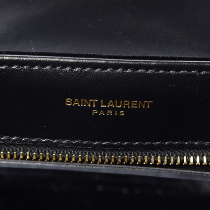 Saint Laurent Velvet Y Quilted Monogram Toy Loulou Crossbody Bag Black 8 of 12