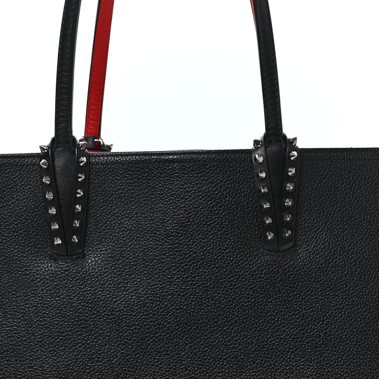 Christian Louboutin Calfskin Empire Spikes East West Cabata Tote Black 7 of 10