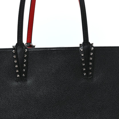 Christian Louboutin Calfskin Empire Spikes East West Cabata Tote Black 7 of 10