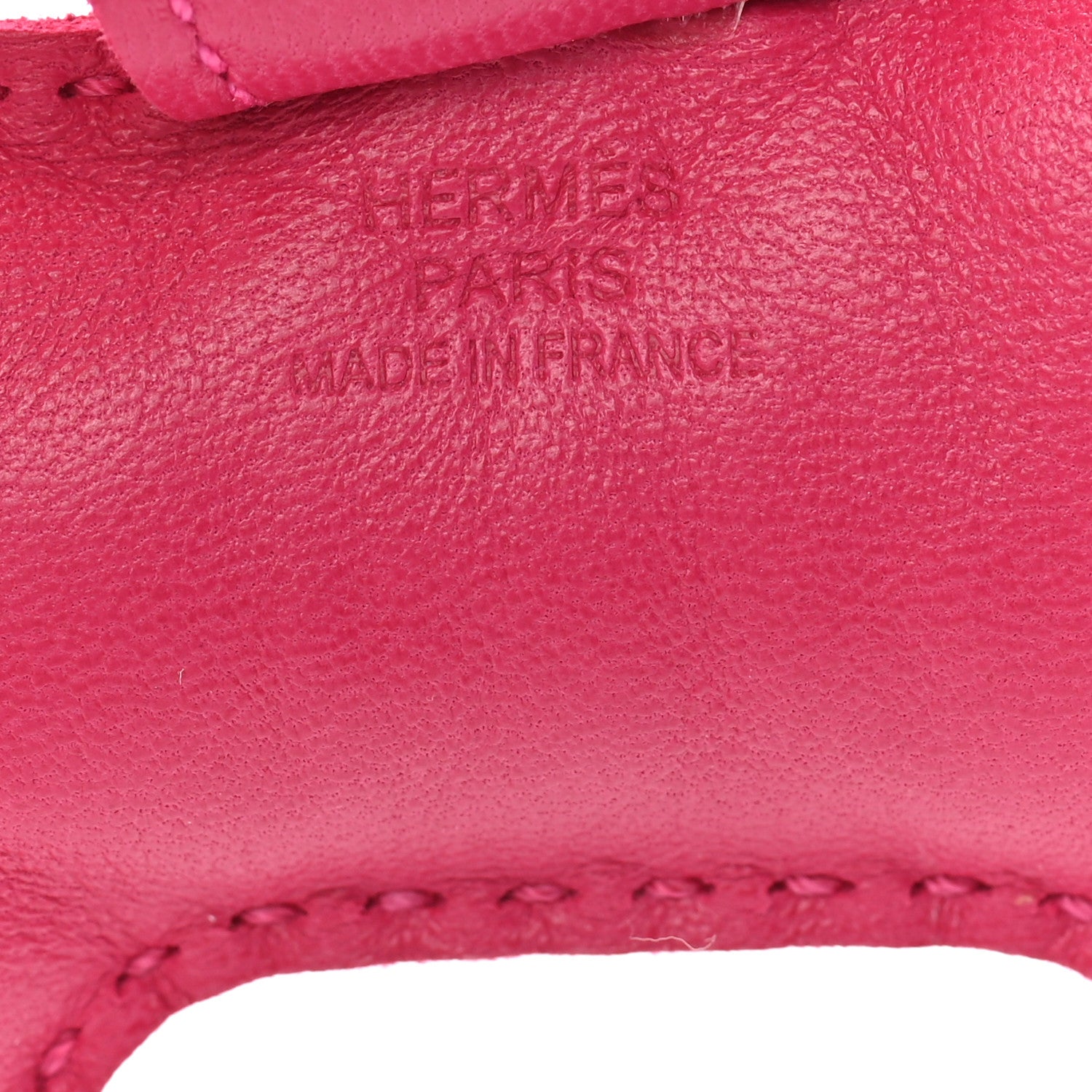 Hermes Milo Lambskin Grigri Rodeo Horse Bag Charm PM Rose Mexico 4 of 5