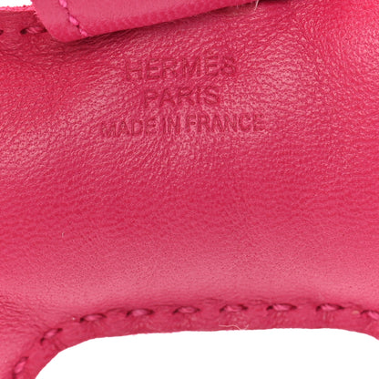 Hermes Milo Lambskin Grigri Rodeo Horse Bag Charm PM Rose Mexico 4 of 5