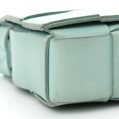 Bottega Veneta Lambskin Maxi Intreccio Cassette Bag Teal Washed 8 of 14