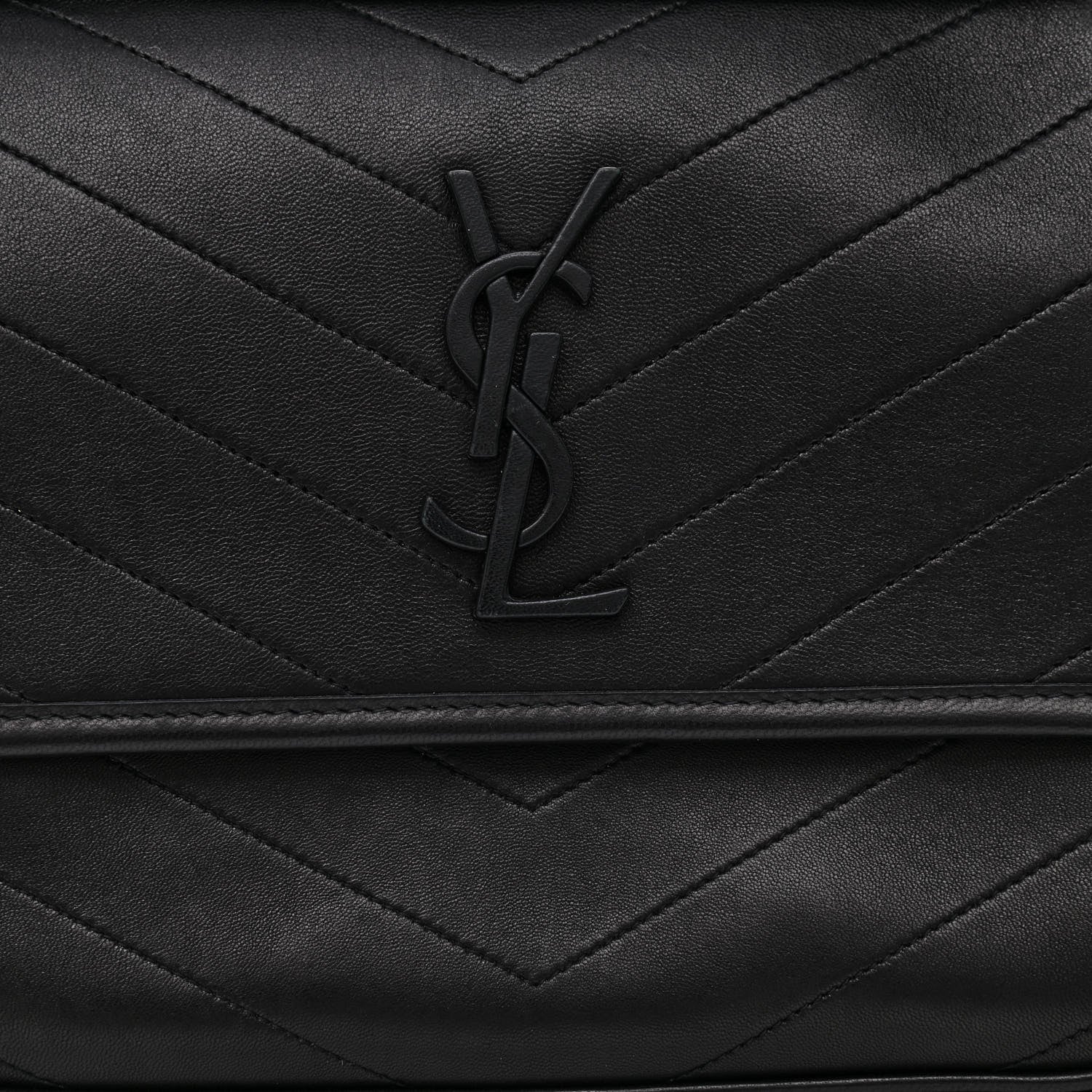Saint Laurent Lambskin Matelasse Monogram Medium Niki Chain Satchel Black 8 of 11