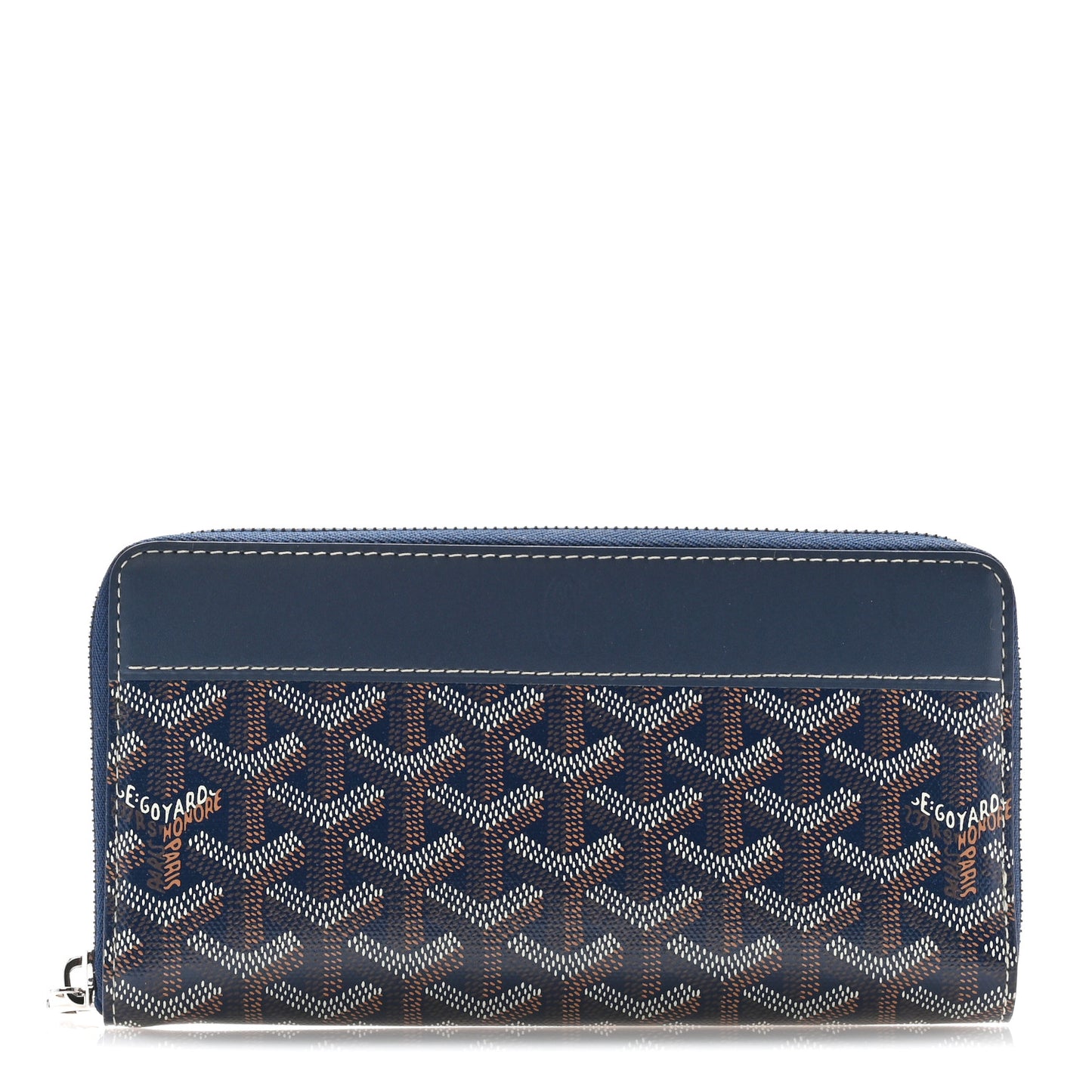 Goyardine Matignon Zip Around GM Wallet Navy