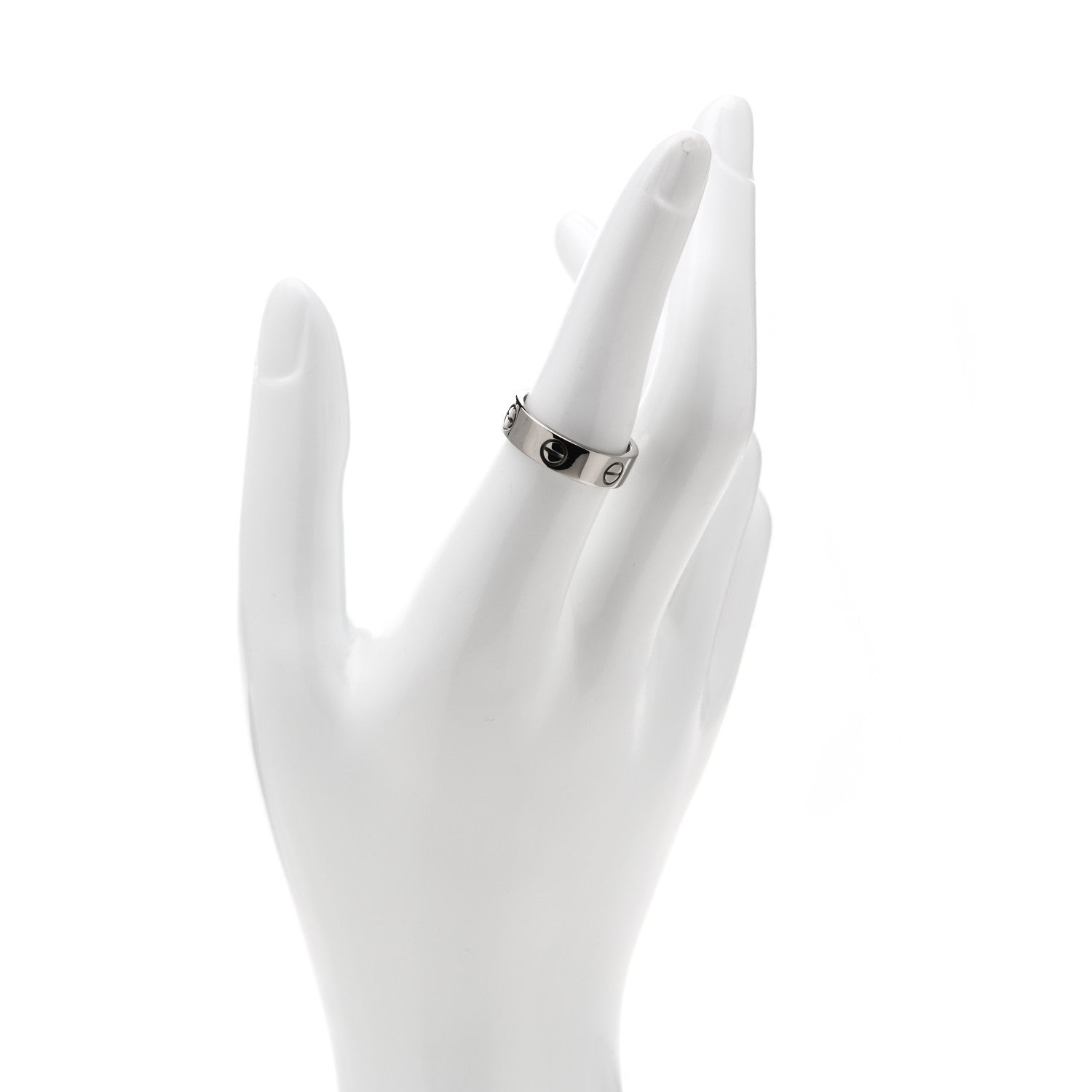 Cartier 18K White Gold 5.5mm LOVE Ring 56 7.5 2 of 5