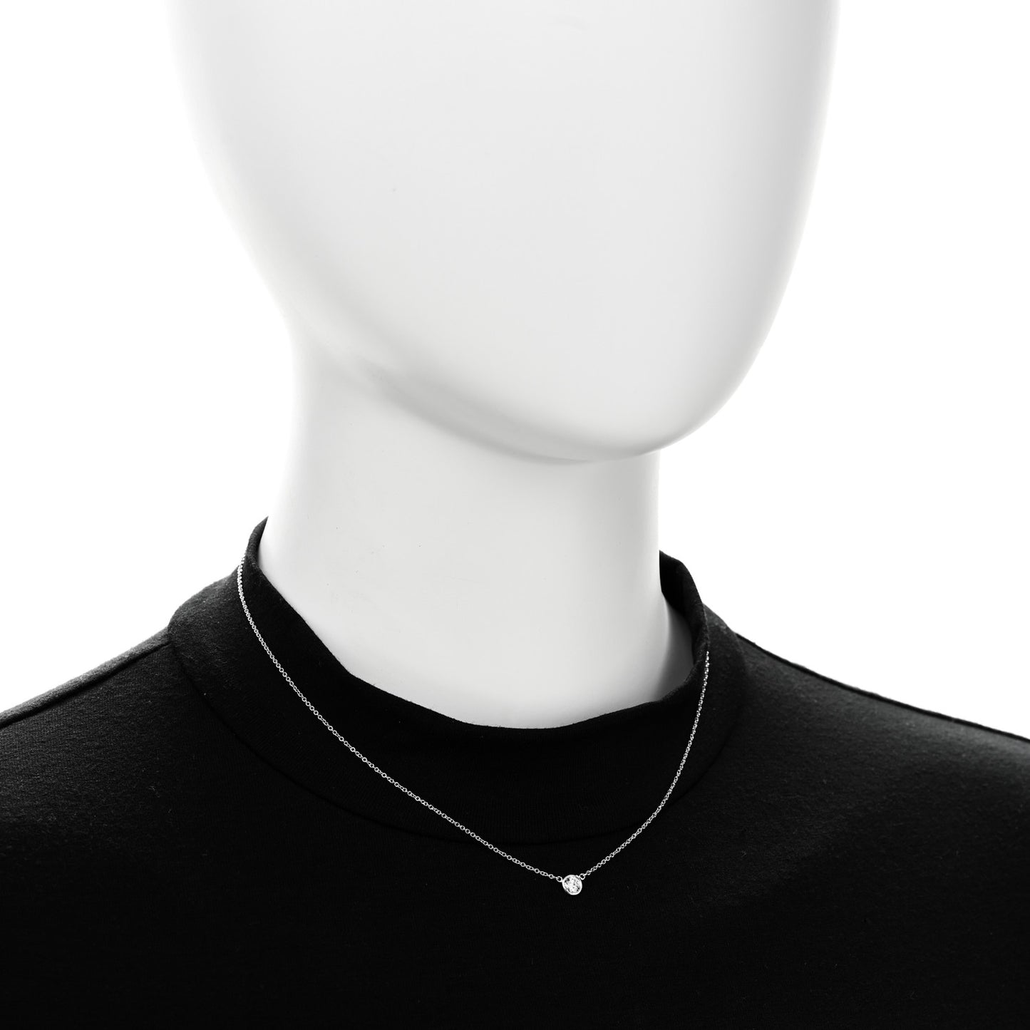 Platinum Diamond .24ct Elsa Peretti Diamonds by the Yard Pendant Necklace