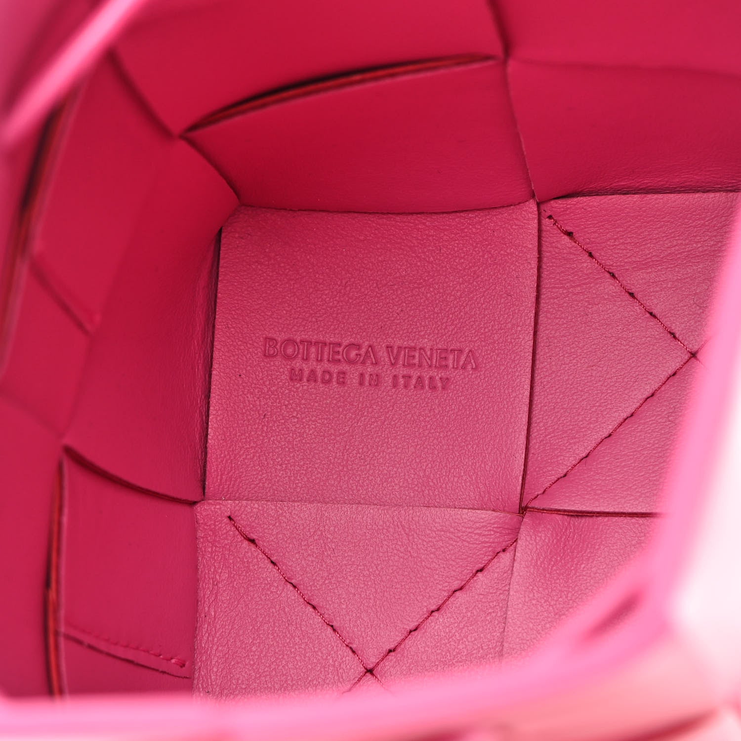 Bottega Veneta Patent Maxi Intrecciato Mini Cassette Bucket Bag Pink 6 of 8