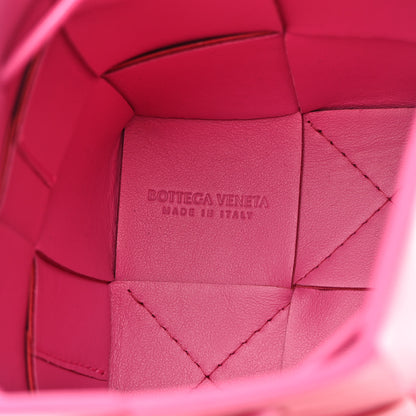 Bottega Veneta Patent Maxi Intrecciato Mini Cassette Bucket Bag Pink 6 of 8