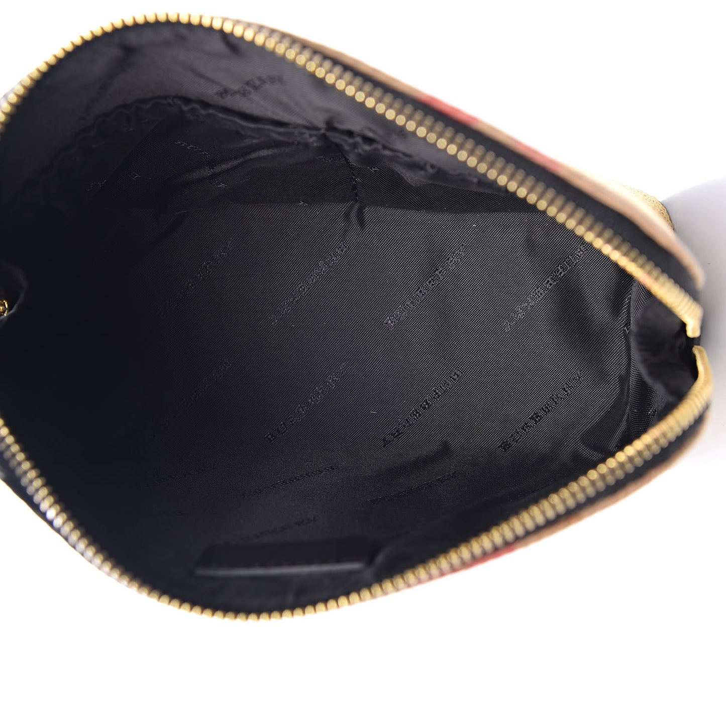 House Check Sequin Peyton Pouch Bag Gold Black