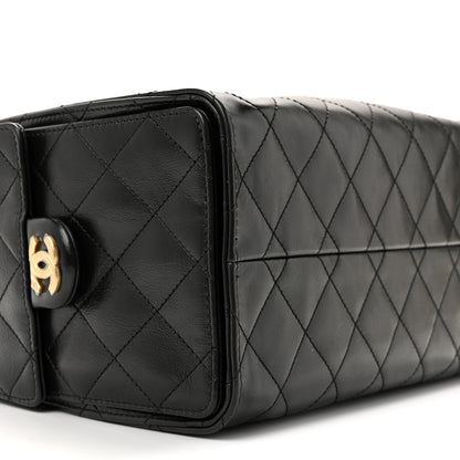 Chanel Shiny Crumpled Calfskin Quilted Small Chanel 25 Handbag Black 9 of 10