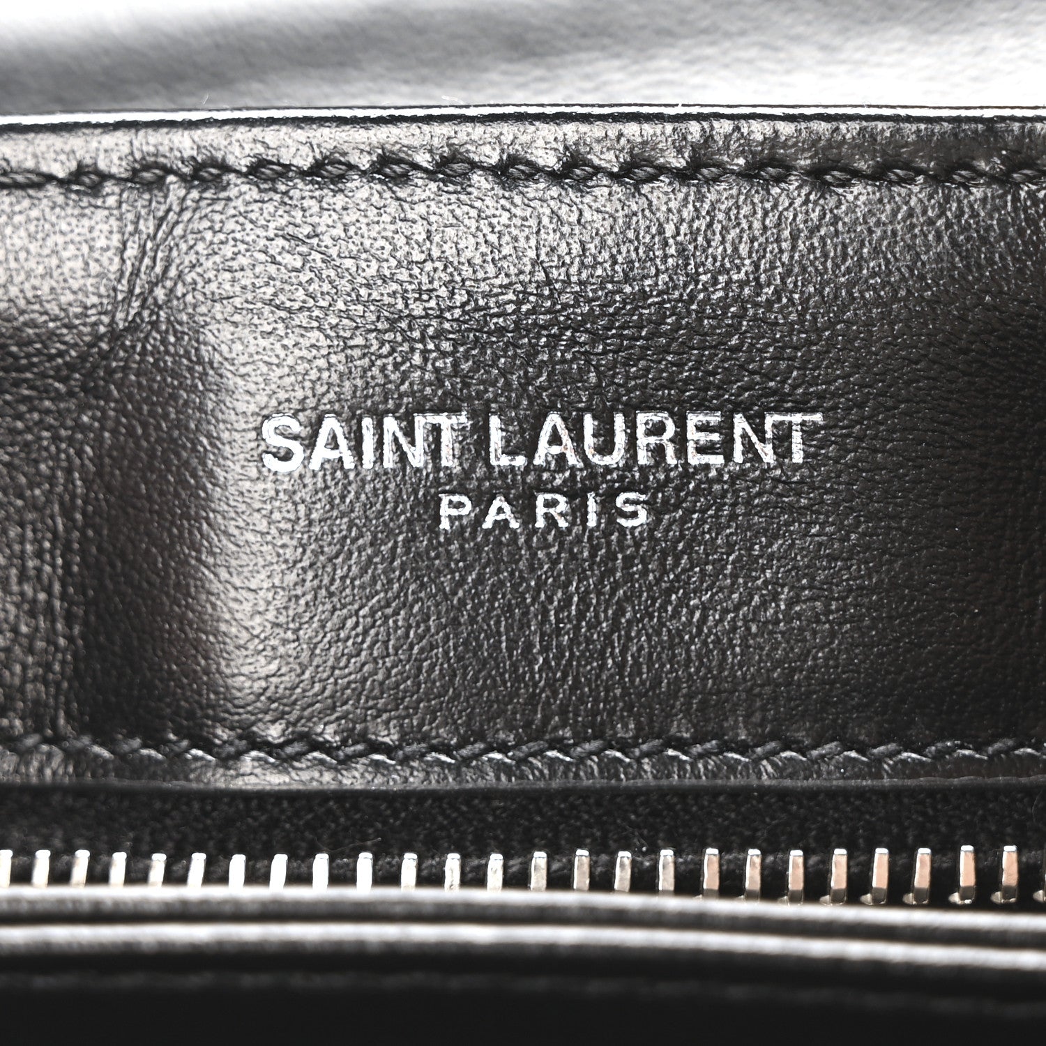 Saint Laurent Cotton Bandana Y Quilted Monogram Toy Loulou Crossbody Bag Black White 6 of 12