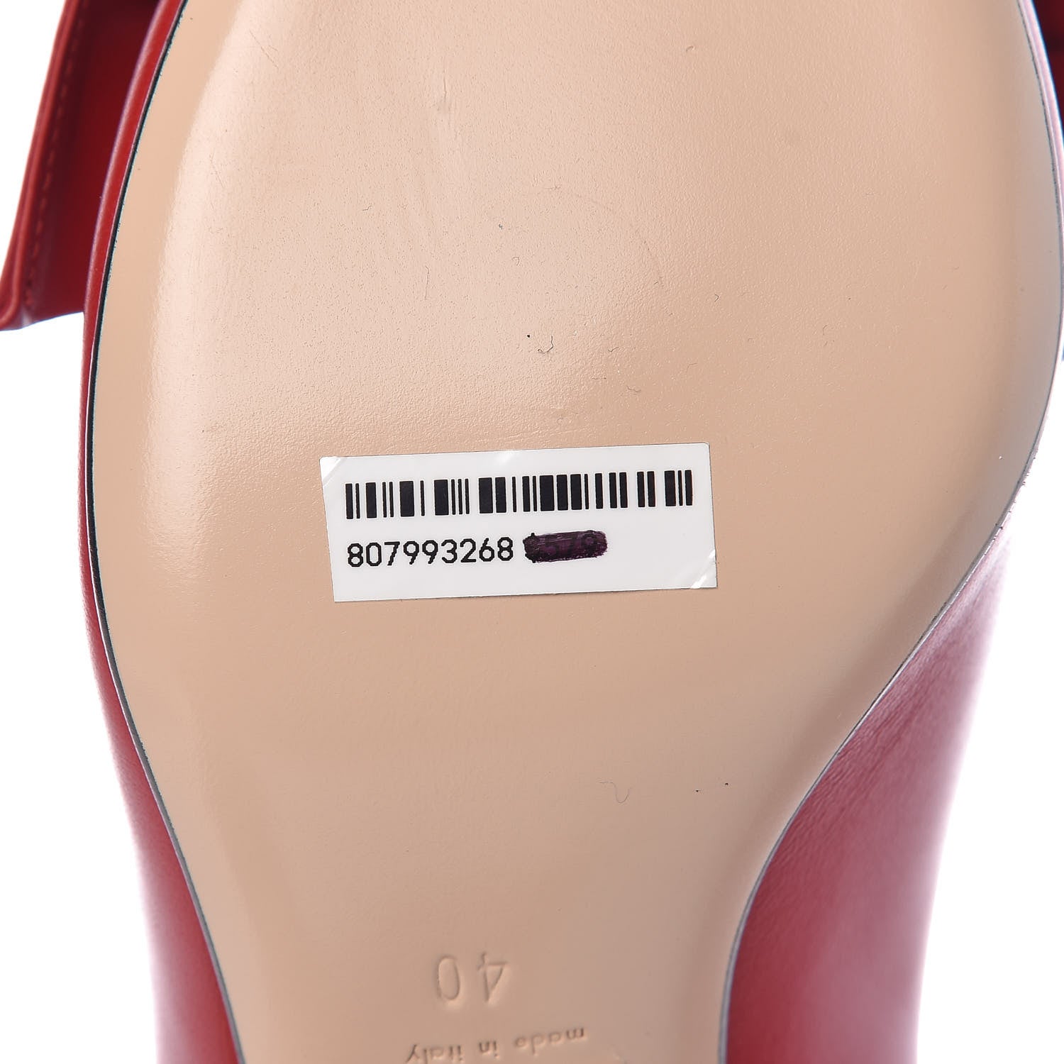 Gucci Nappa Queen Margaret Bow Mid Heel Pumps 40 Hibiscus Red 9 of 10