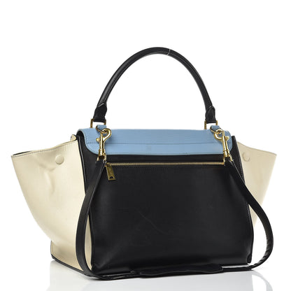 Celine Smooth Calfskin Medium Tri-Color Trapeze Blue Lavender 3 of 19