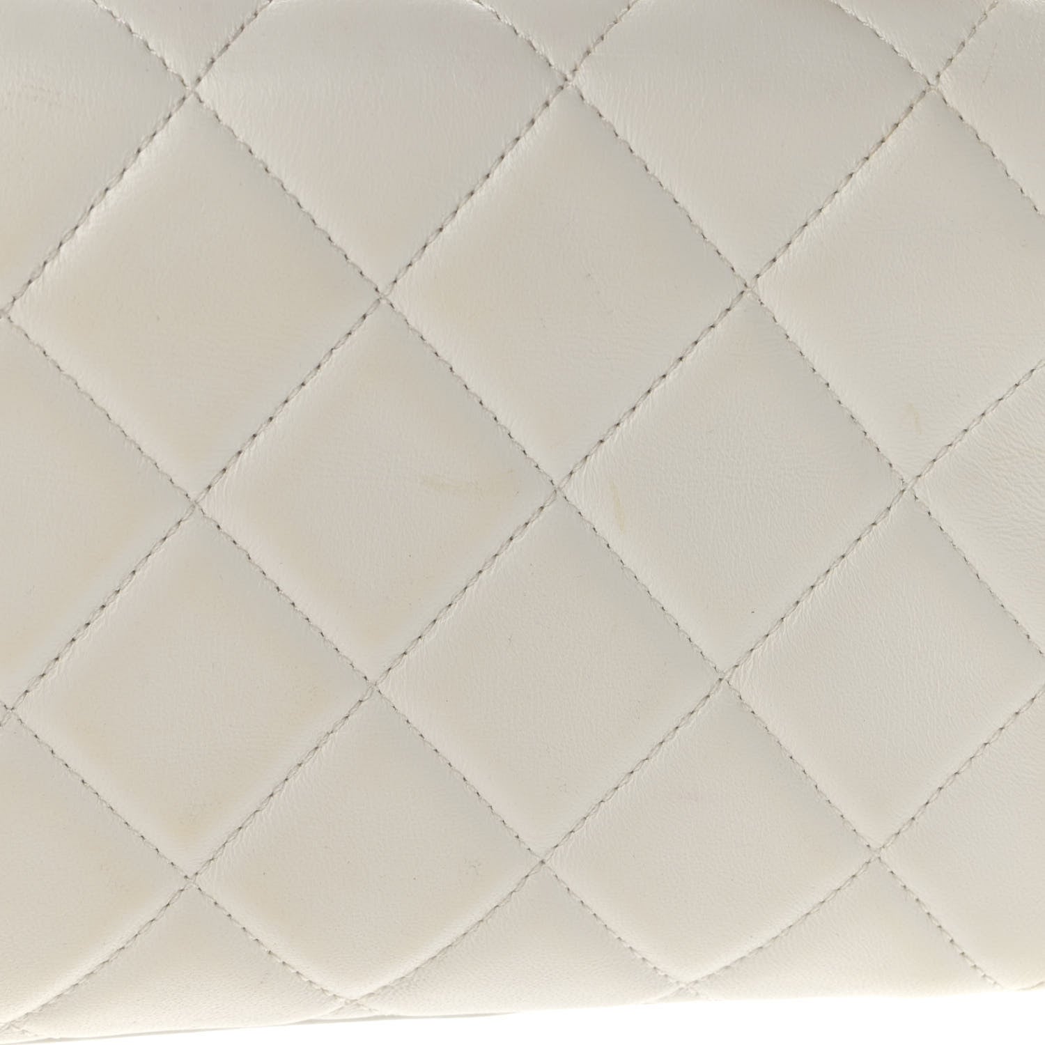Chanel Lambskin Quilted Small CC Crystal Logo Chain Flap White 19 of 20