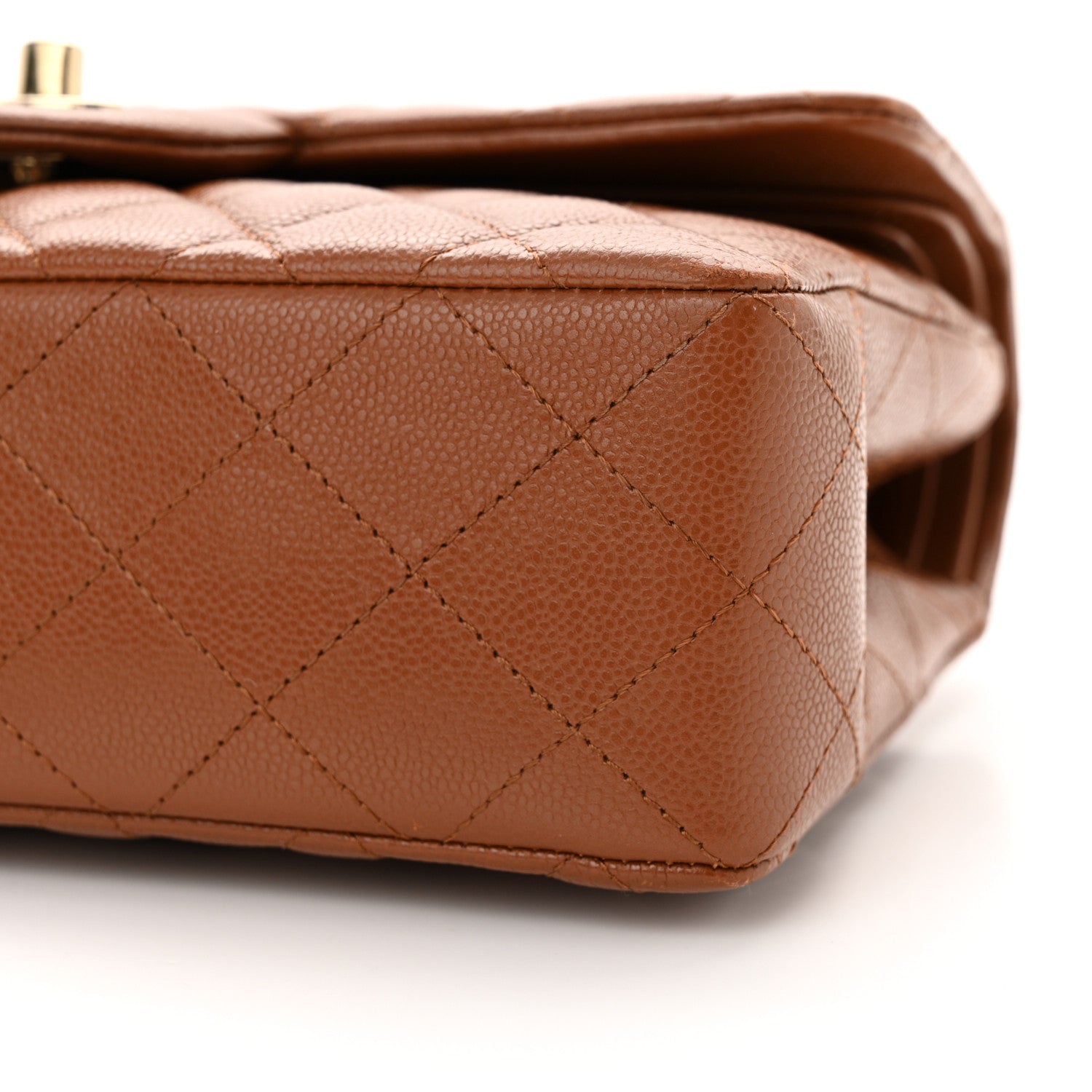 Chanel Caviar Quilted Small Double Flap Light Brown 10 of 12