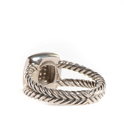 David Yurman Sterling Silver Diamond 7mm Petite Albion Pave Ring 52 6 3 of 6