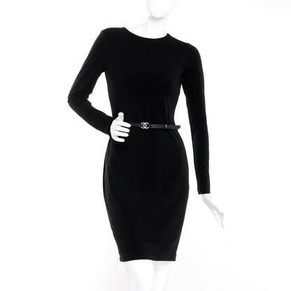 Chanel Lambskin Quilted CC Belt 75 30 Navy 2 of 8