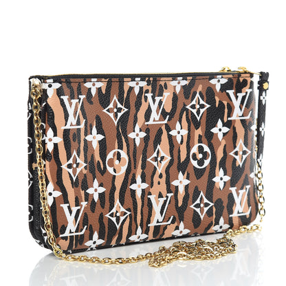 Louis Vuitton Monogram Giant Jungle Pochette Double Zip Black 3 of 10