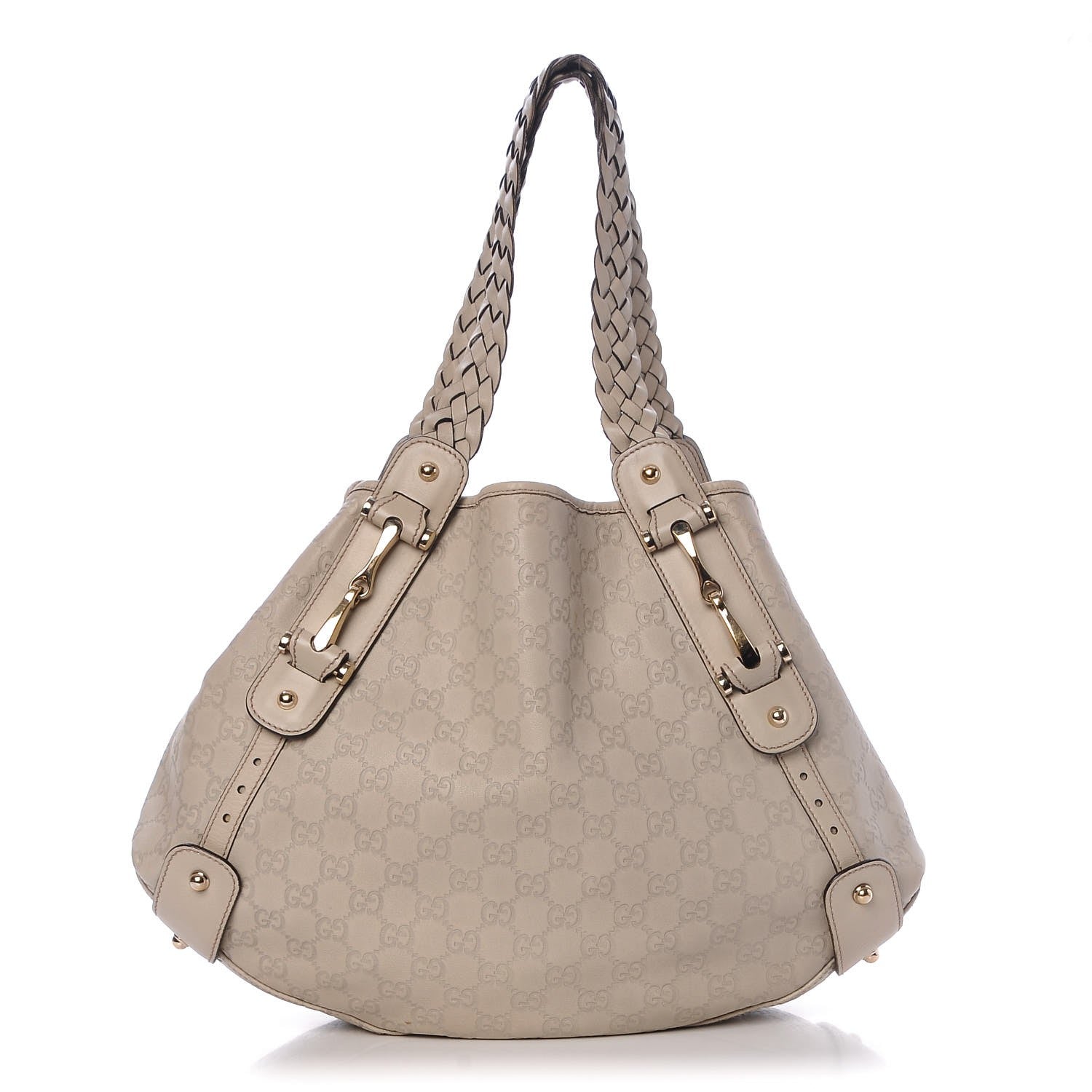 Gucci Guccissima Medium Pelham Shoulder Bag Off White 1 of 10
