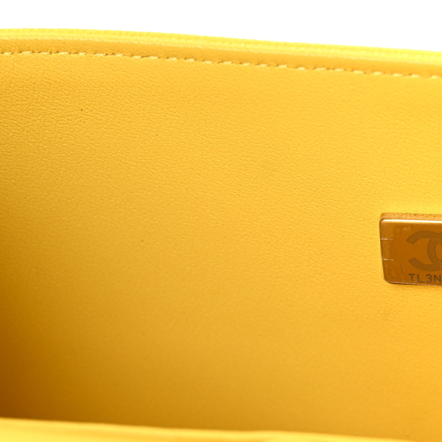 Chanel Caviar Quilted Medium Double Flap Yellow 7 of 11