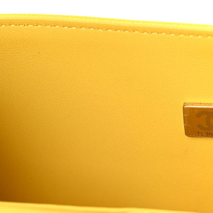 Chanel Caviar Quilted Medium Double Flap Yellow 7 of 11