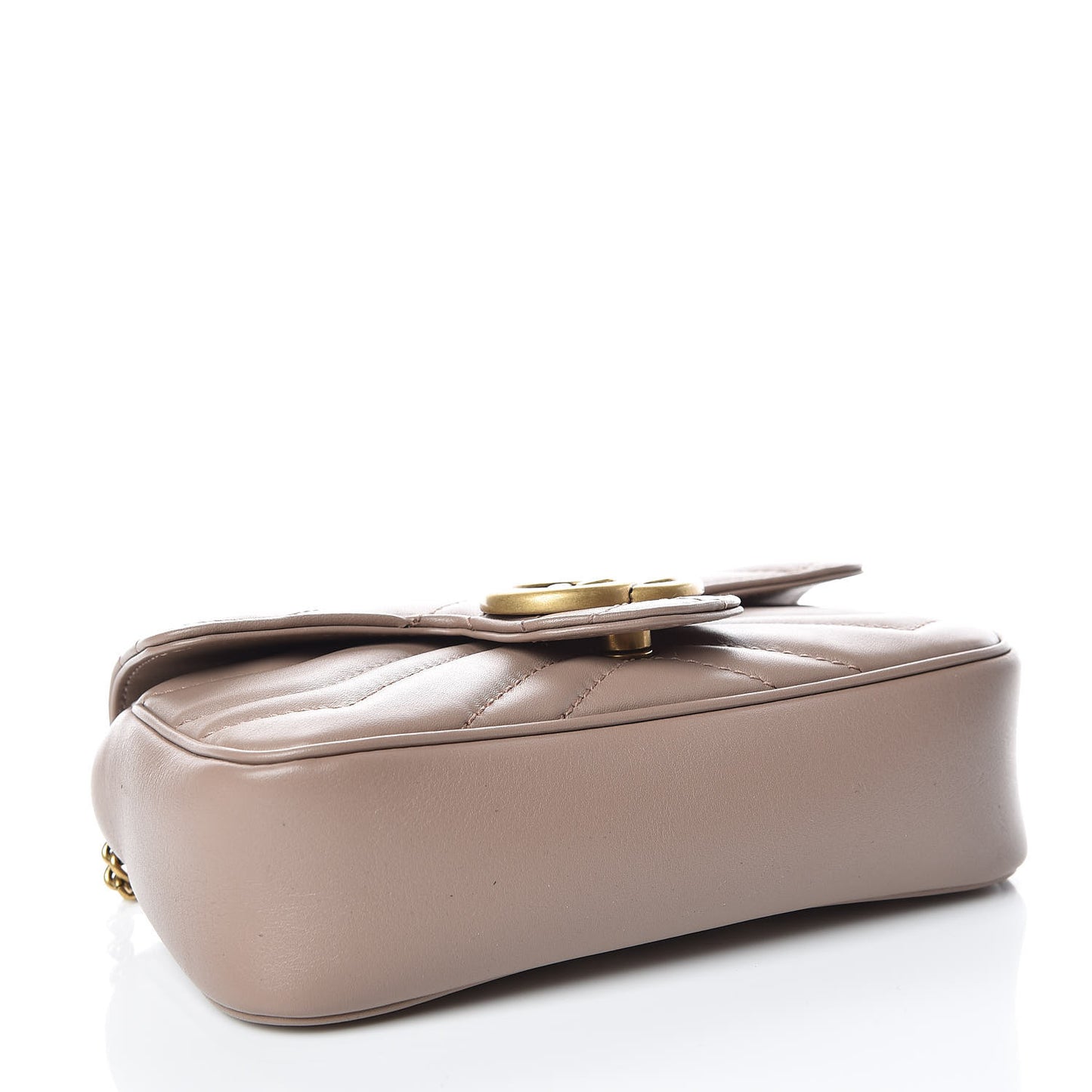 Calfskin Matelasse Super Mini GG Marmont Shoulder Bag Porcelain Rose