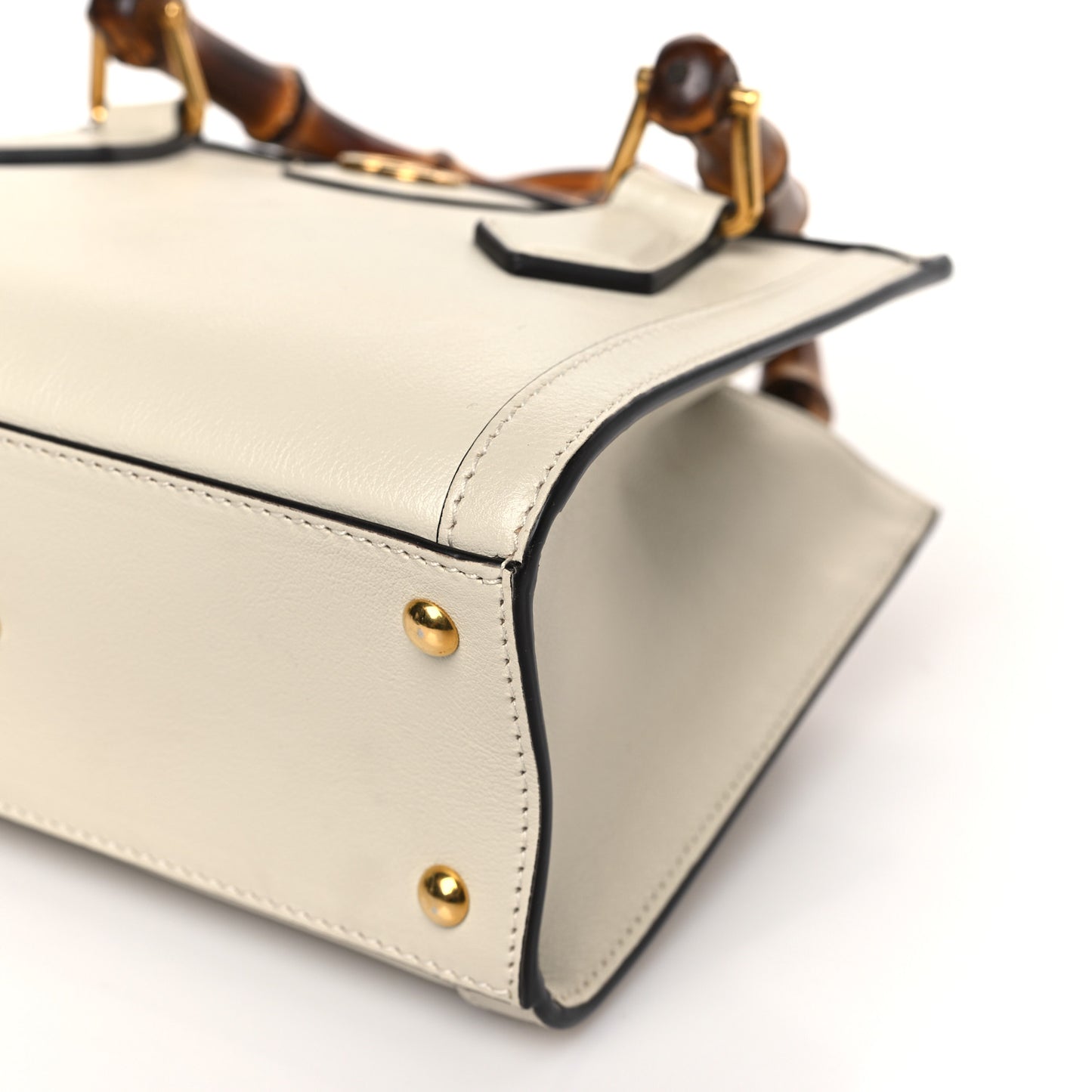 Wonka Grain Calfskin Mini Diana Tote Bag Mystic White