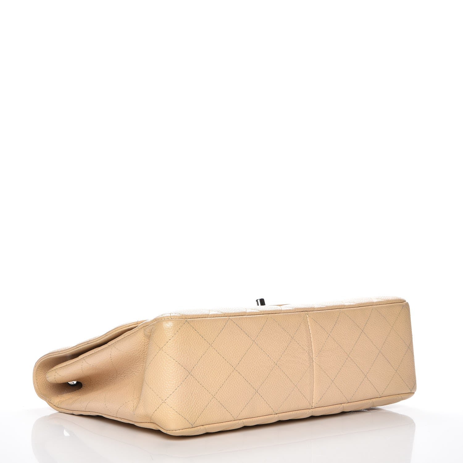 Chanel Caviar Quilted Jumbo Single Flap Beige Clair 4 of 7