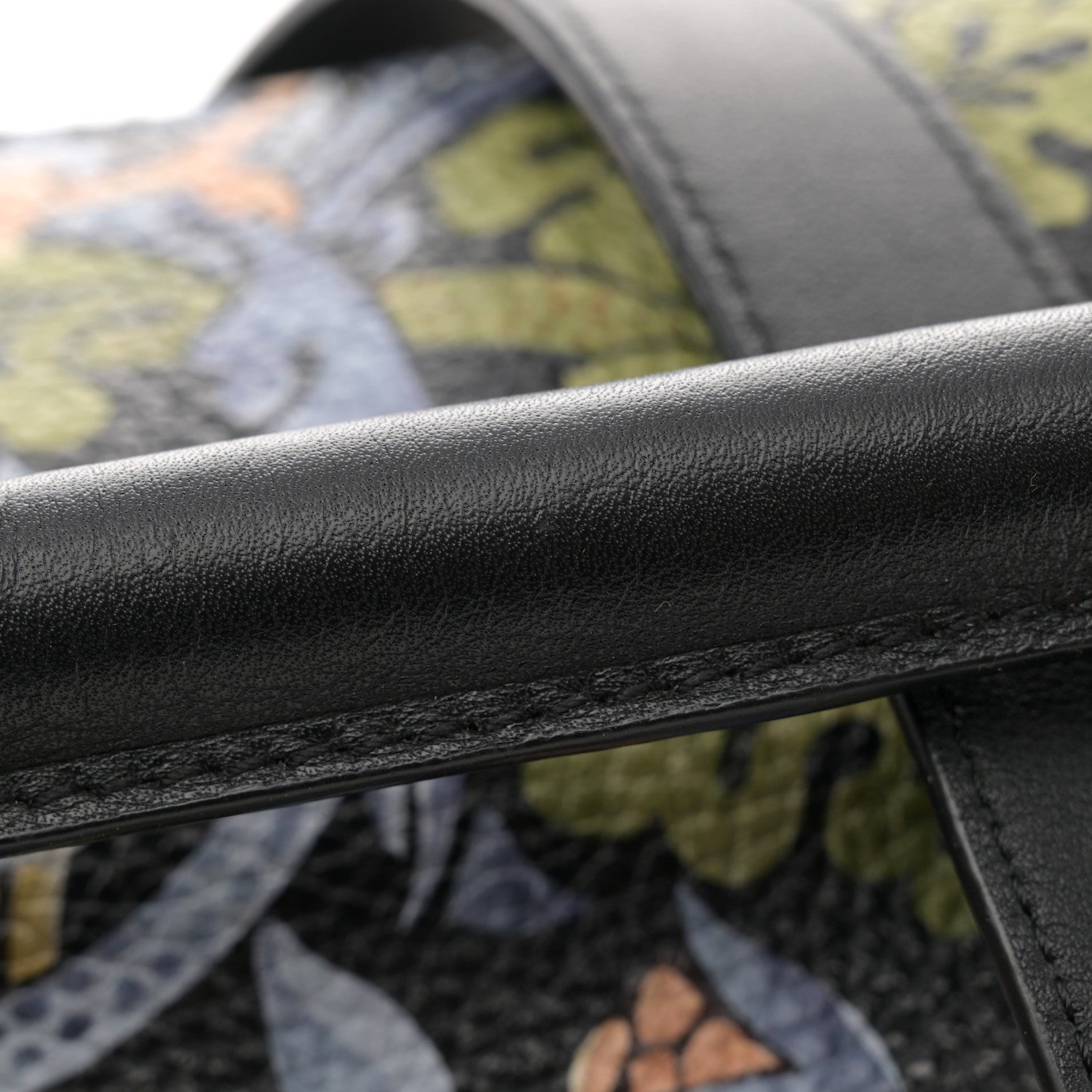 Loewe X WILLIAM MORRIS Calfskin Puzzle Bag Black Multicolor 11 of 12