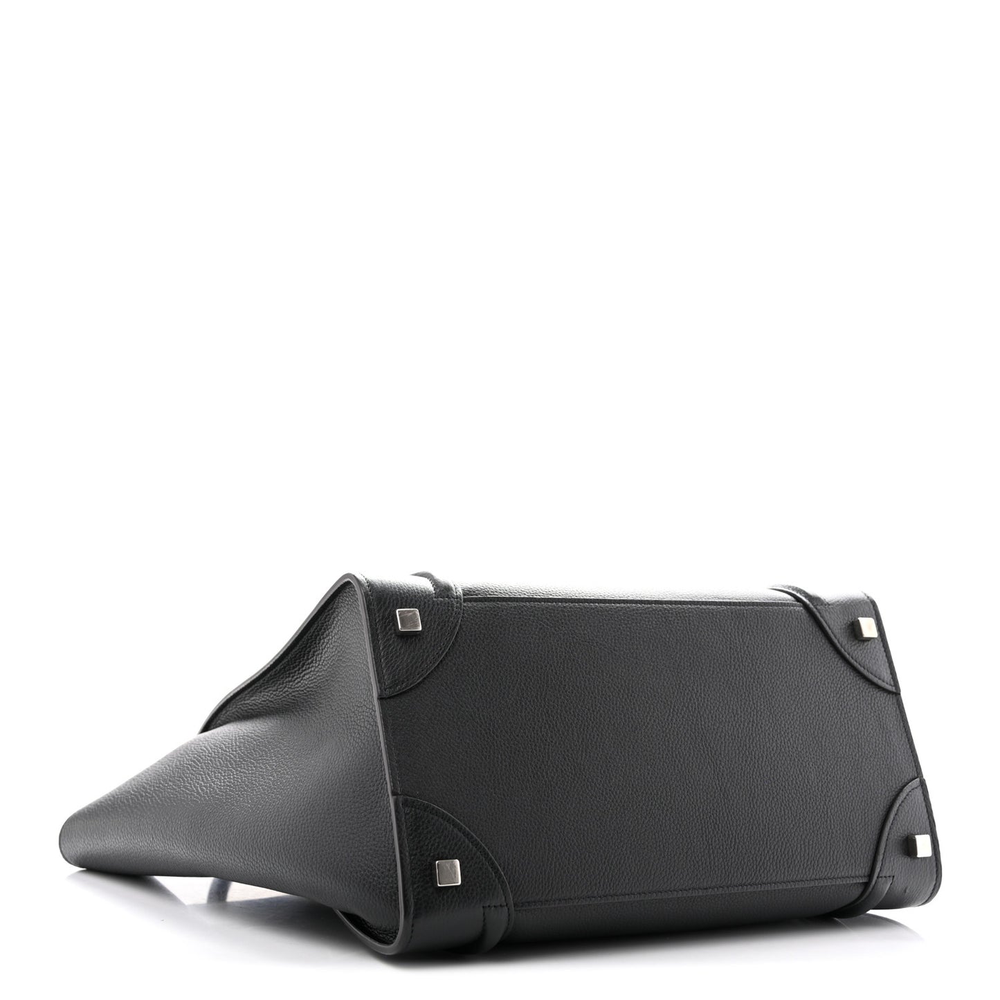 Drummed Calfskin Mini Luggage Black