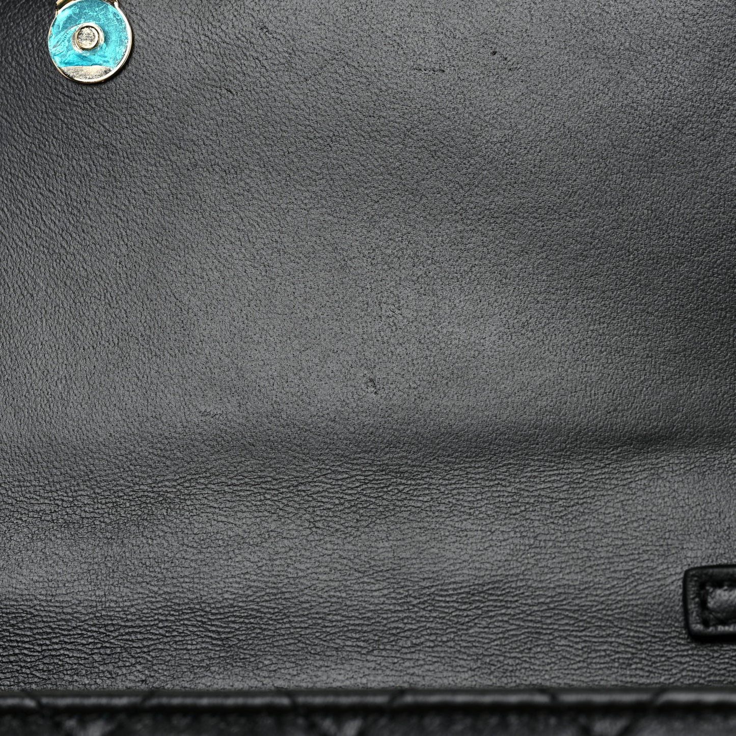 Lambskin Quilted Medusa Wallet On Chain Crossbody Black